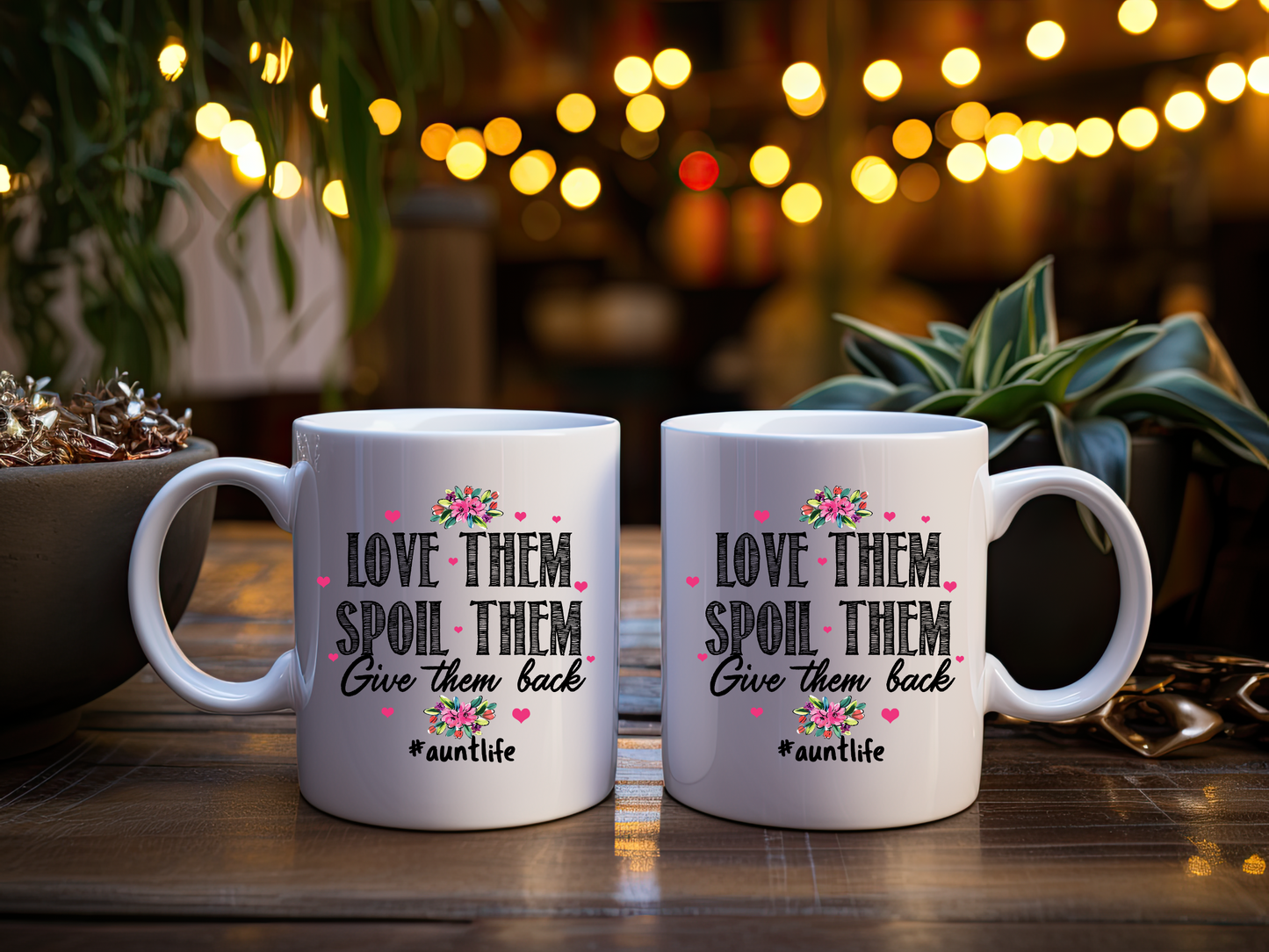 Aunt Life Mug - 11oz Ceramic Coffee Cup for Aunts, Fun and Loving