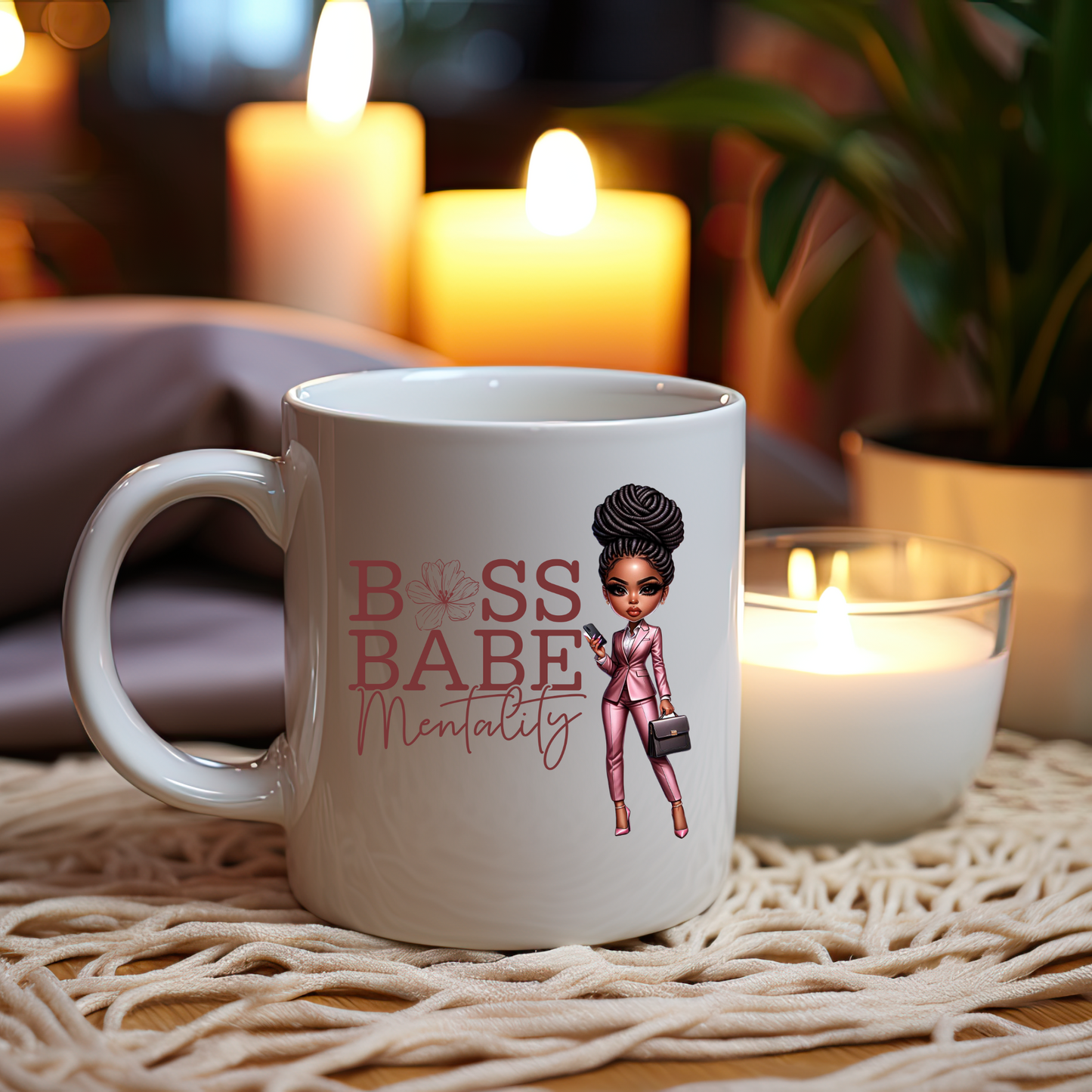 Motivational Boss Babe Coffee Mug - Chic 11oz Ceramic Mug for Empowering Women | Inspirational Office Decor