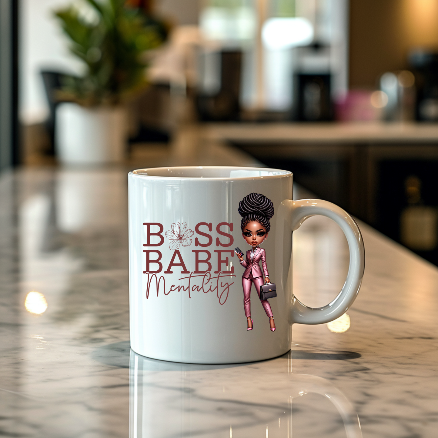 Motivational Boss Babe Coffee Mug - Chic 11oz Ceramic Mug for Empowering Women | Inspirational Office Decor