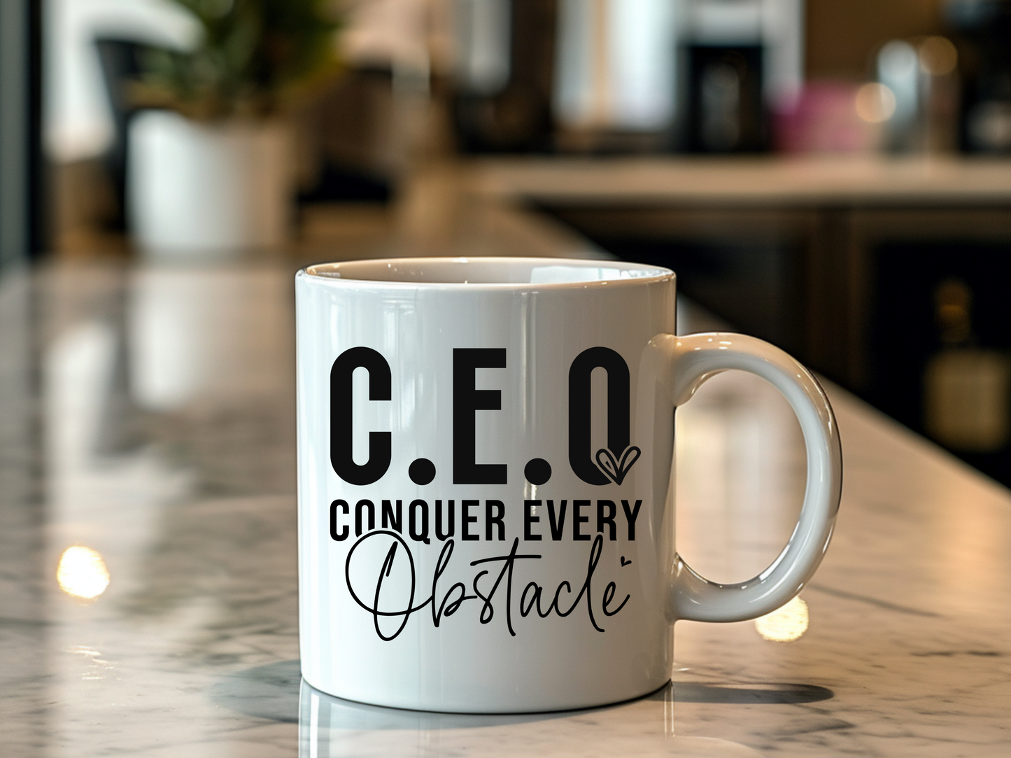 C.E.O. Mug – Conquer Every Obstacle 15oz Ceramic Mug for Women in Business