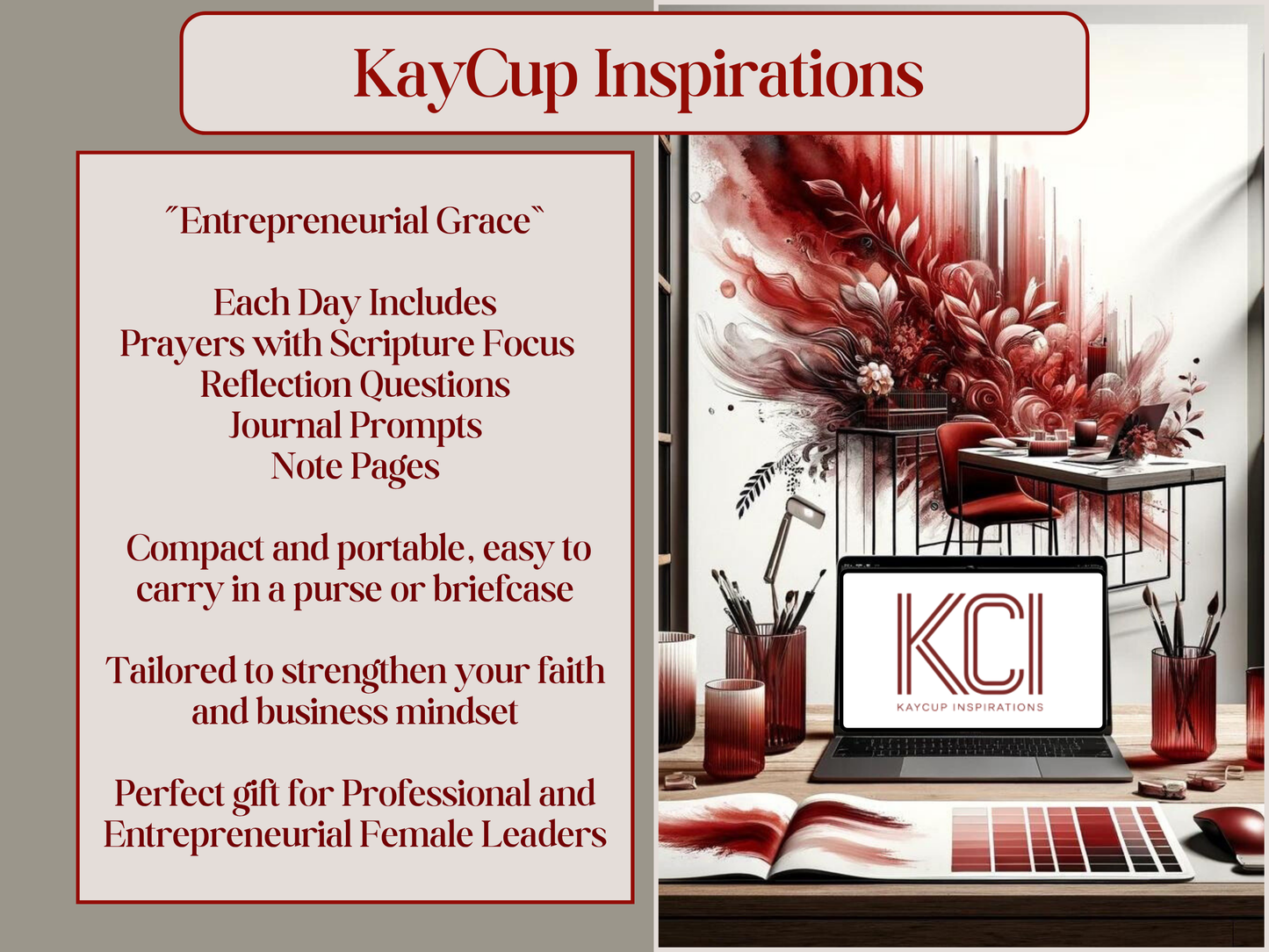 Entrepreneurial Grace – 30-Day Prayer Journal for Women in Business (Emerald Peace Edition)