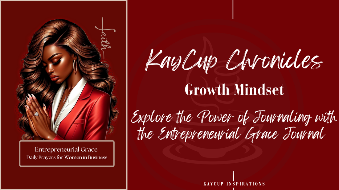 African American woman entrepreneur praying and journaling for personal and professional growth.