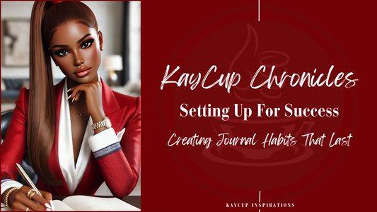 An African American woman journaling at her business desk, capturing the power of written reflection