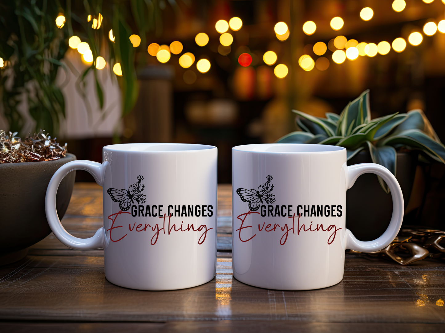 Grace Changes Everything Mug - 11oz Inspirational Ceramic Coffee Cup