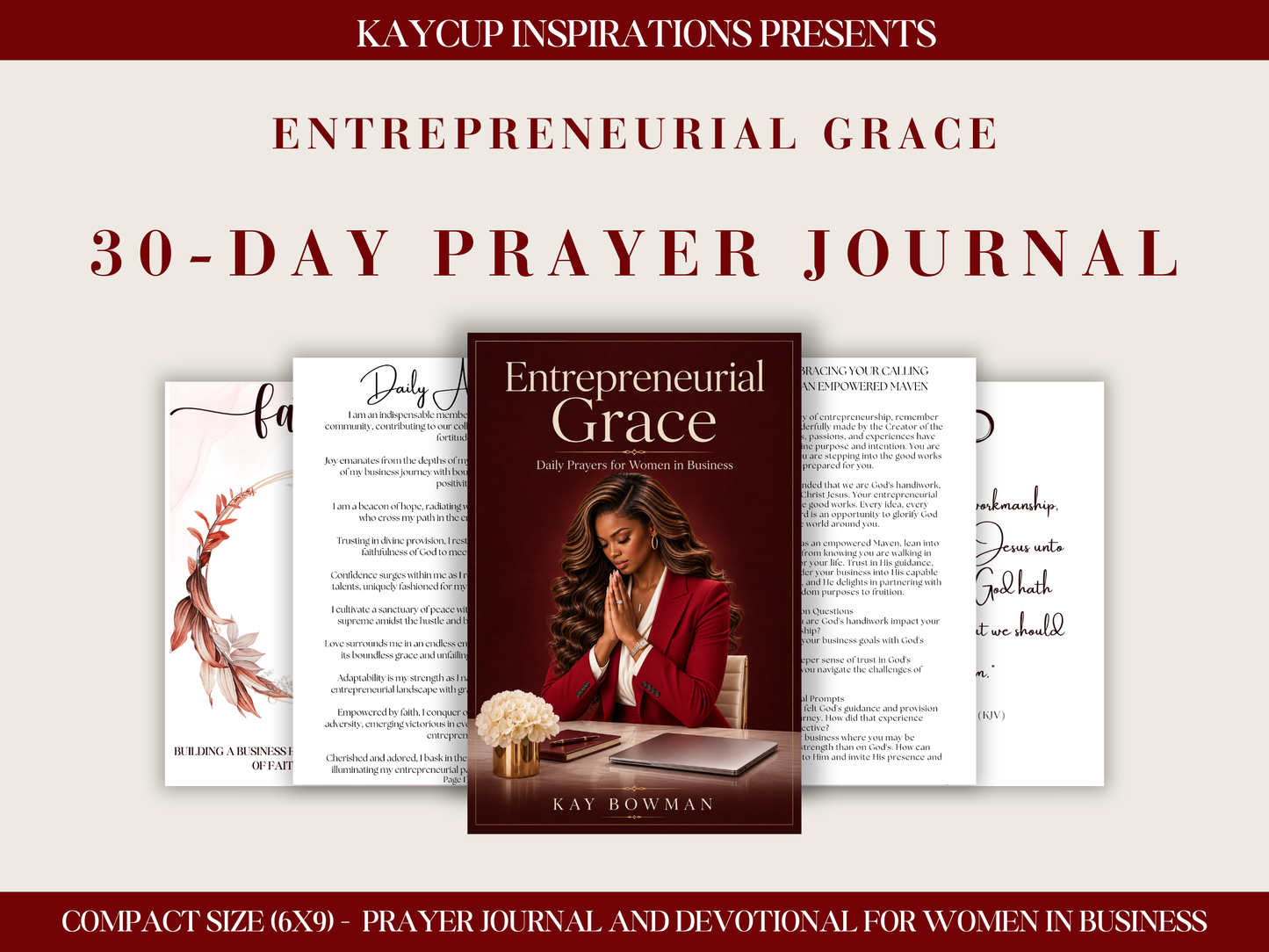 Entrepreneurial Grace: Daily Prayers For Women In Business - 30-Day Prayer Journal