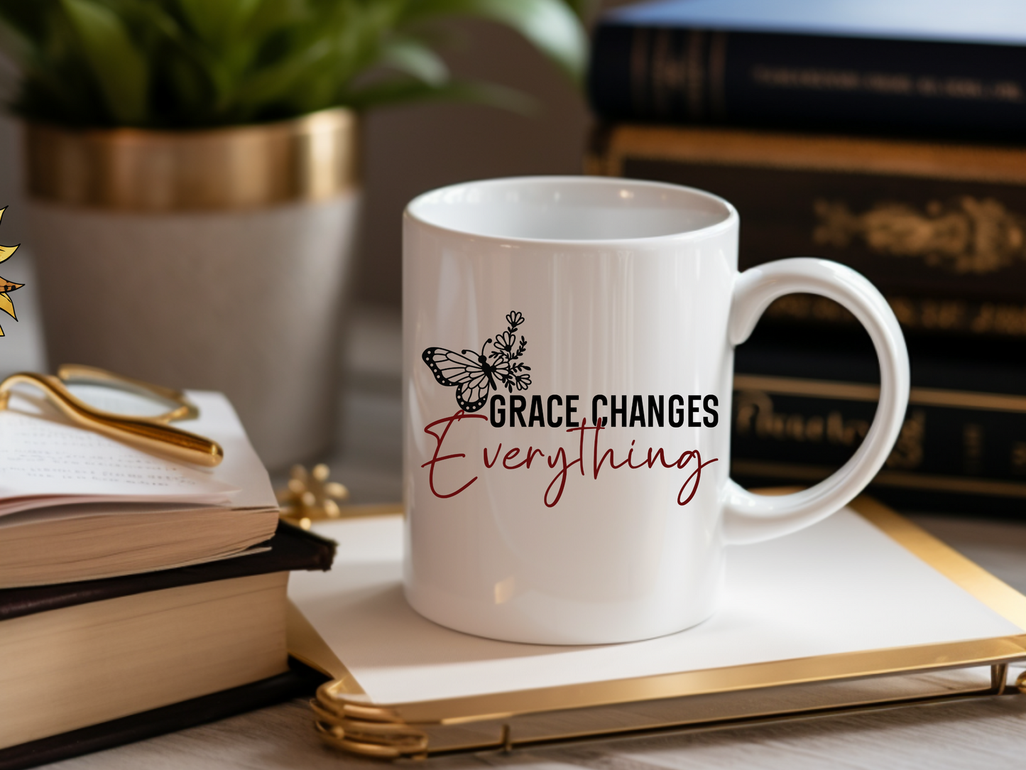 Grace Changes Everything Mug - 11oz Inspirational Ceramic Coffee Cup