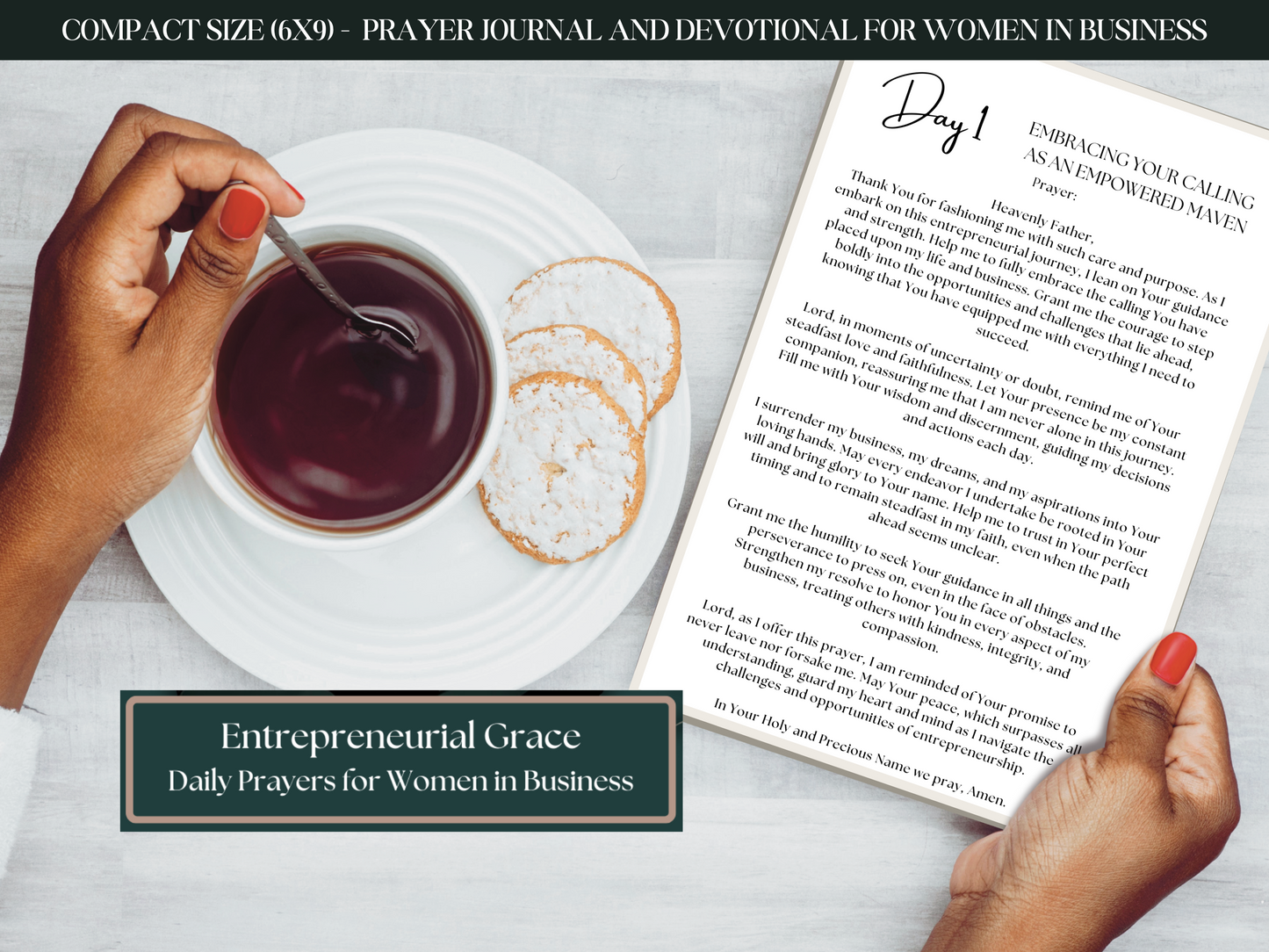 Entrepreneurial Grace: Daily Prayers For Women In Business - 30-Day Prayer Journal - Emerald Peace