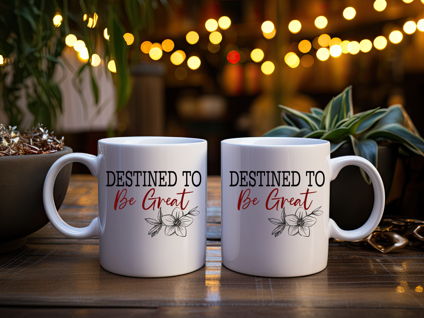 Destined To Be Great Mug - 11oz Motivational Ceramic Coffee Cup