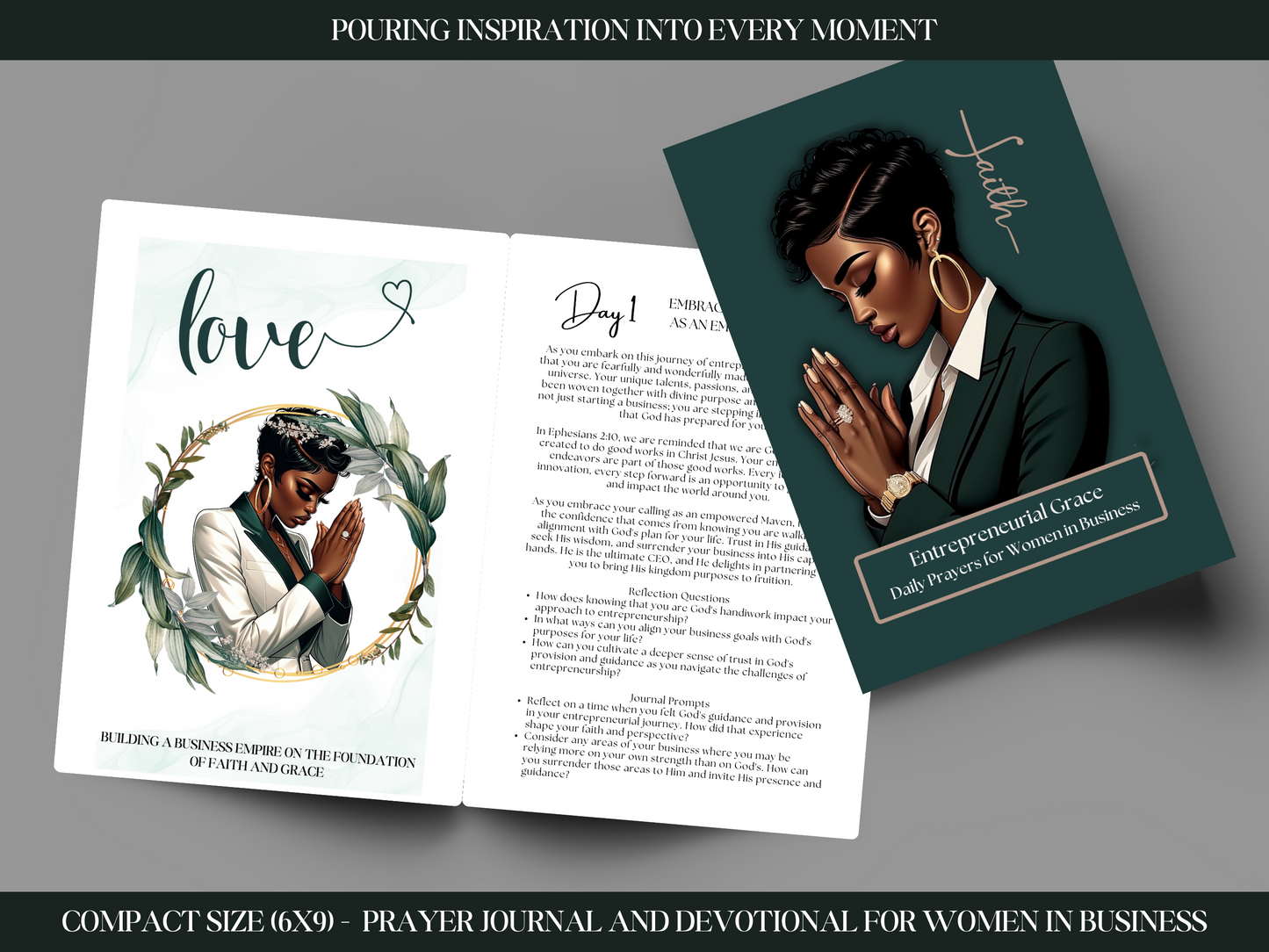 Entrepreneurial Grace: Daily Prayers For Women In Business - 30-Day Prayer Journal - Emerald Peace