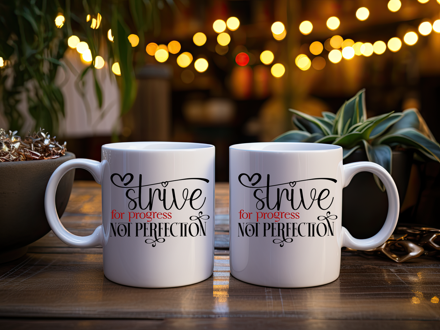 Progress Over Perfection Mug - 11oz Motivational Ceramic Coffee Cup