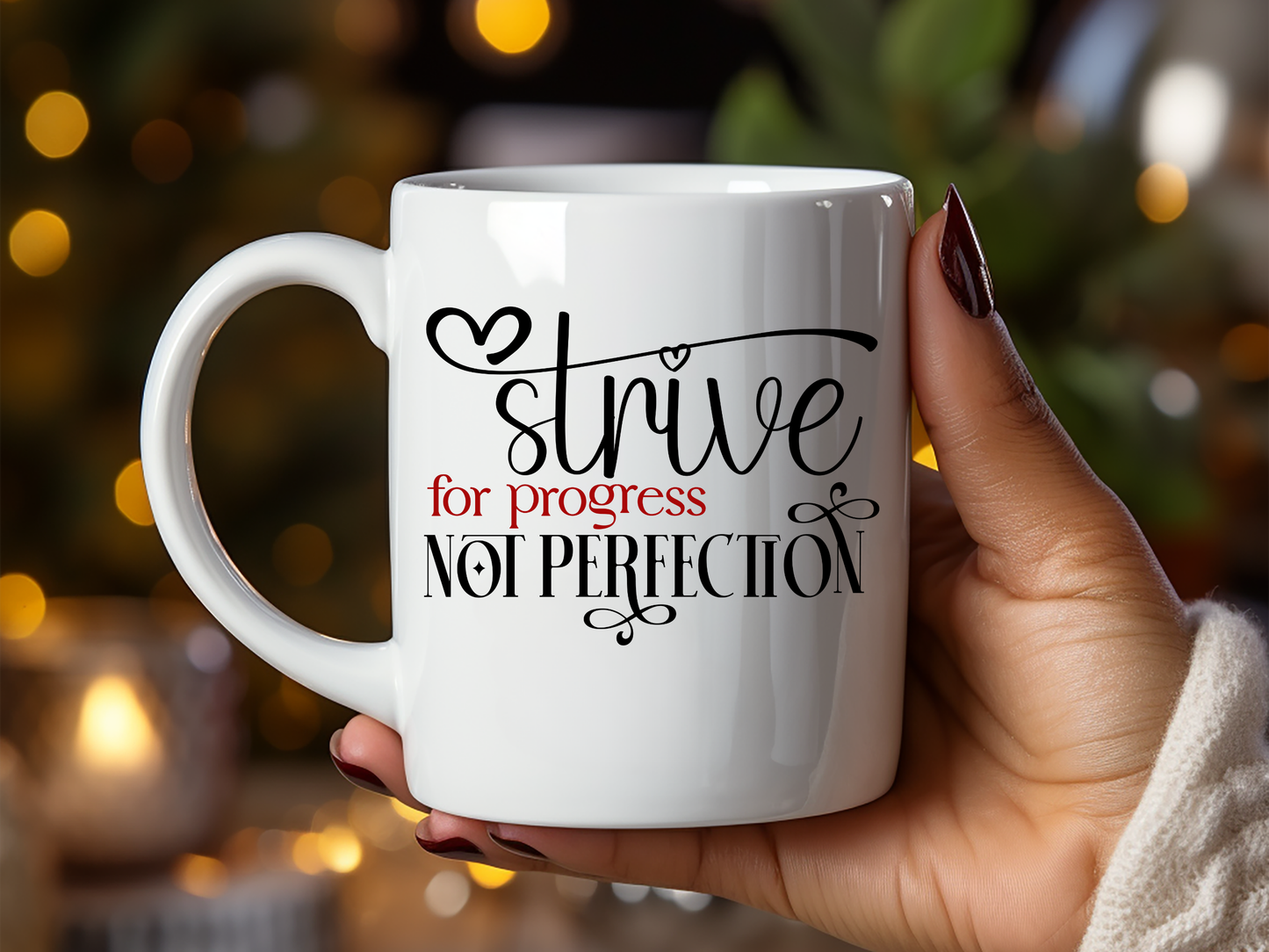 Progress Over Perfection Mug - 11oz Motivational Ceramic Coffee Cup