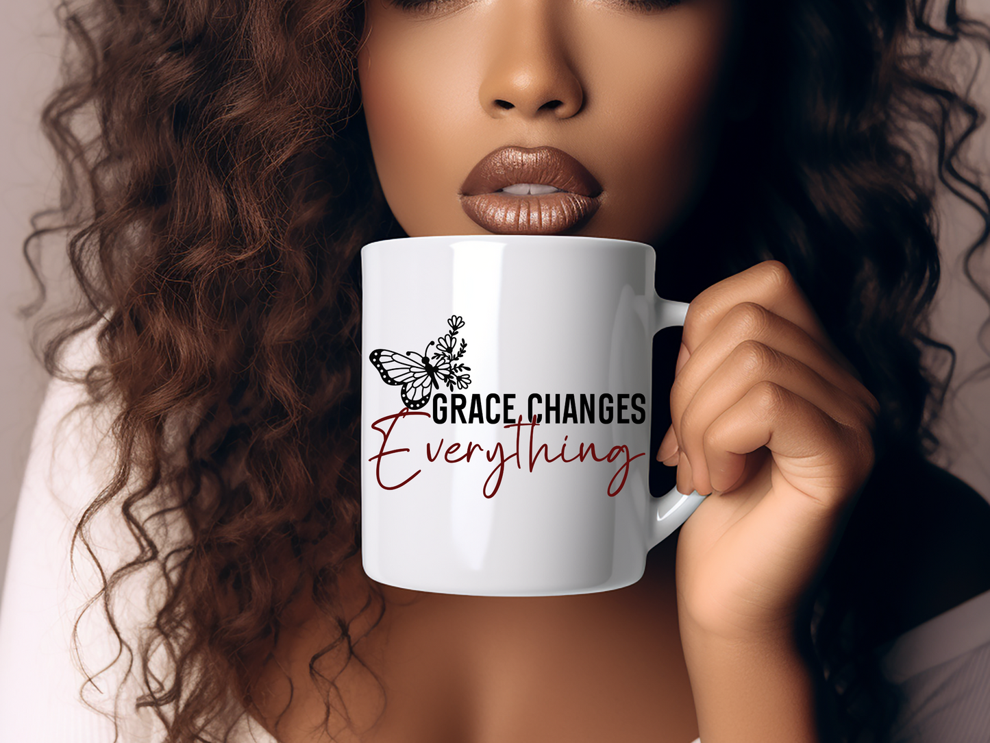 Grace Changes Everything Mug - 11oz Inspirational Ceramic Coffee Cup